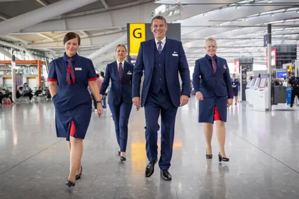 英国航空公司换装新制服的华丽变革