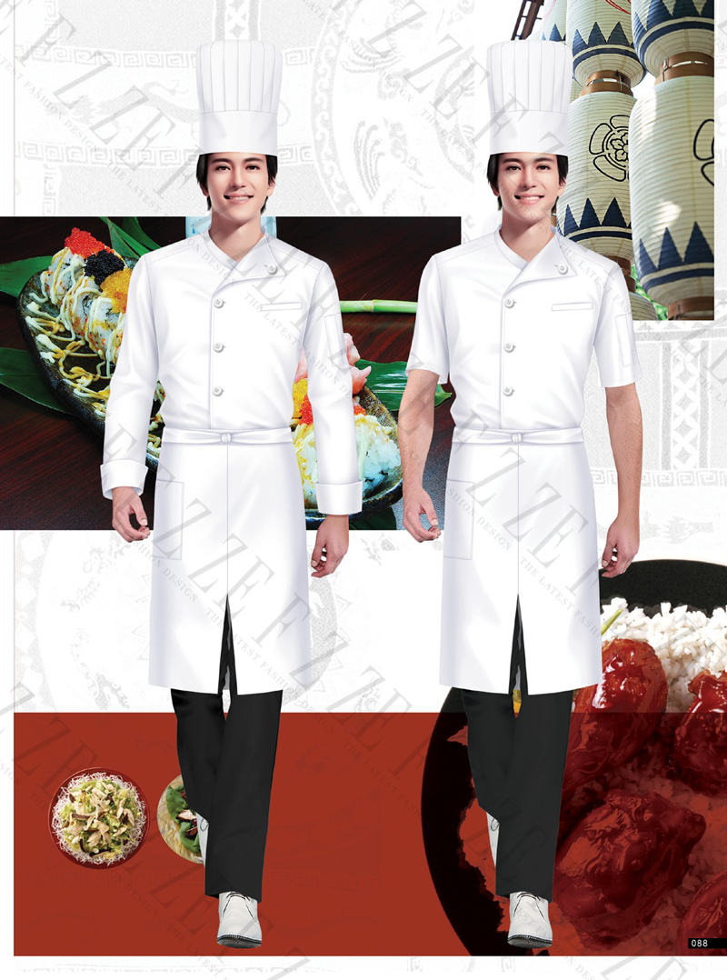 独特魅力和专业形象的酒店厨师制服