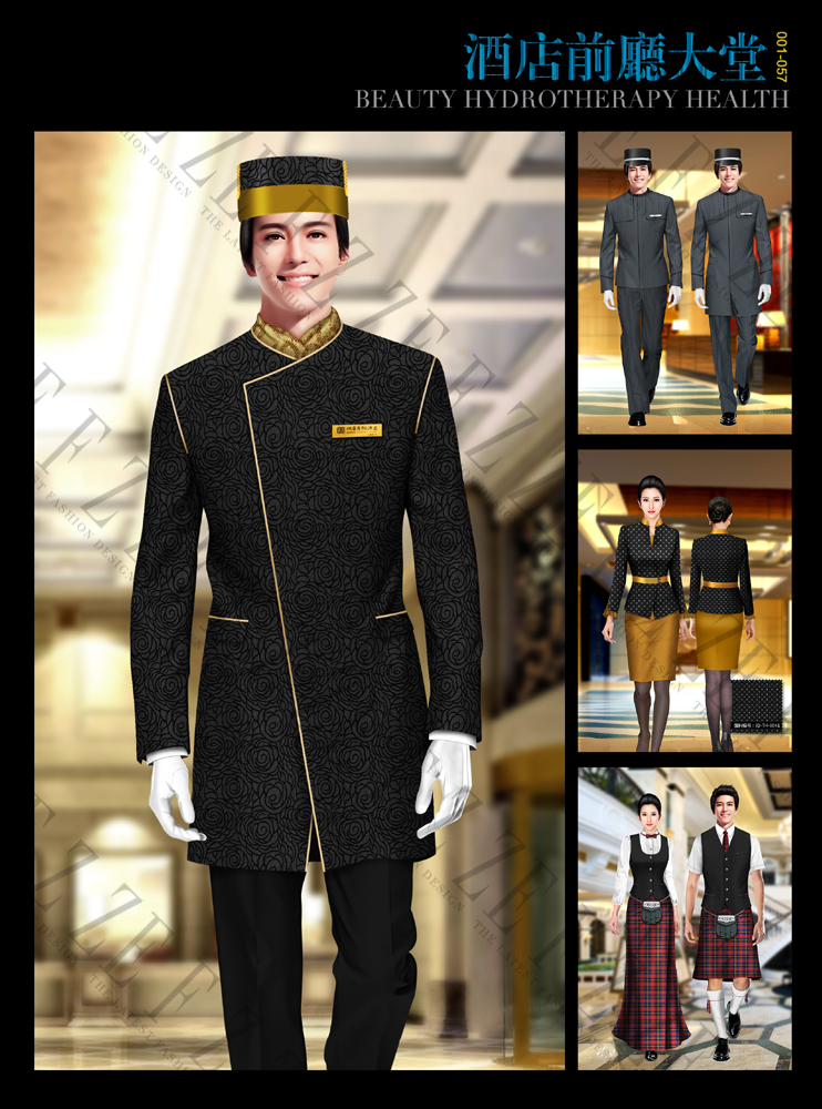 五星级酒店门童行李生服装定制设计