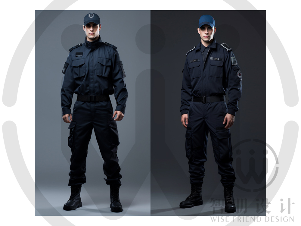 物业保安队员工作服装与制服